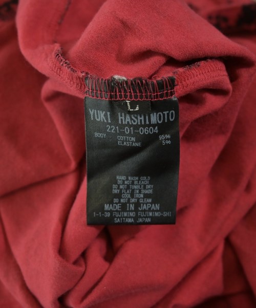 YUKI HASHIMOTO（ユキハシモト）Tシャツ・カットソー 赤 サイズ:L メンズ/2200699399067