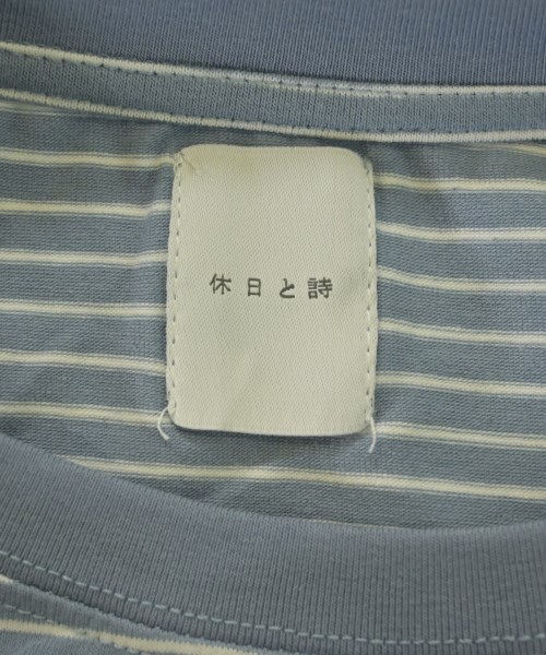休日と詩（キュウジツトシ）Tシャツ・カットソー 青 サイズ:F レディース/2200629390058