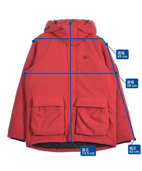 CAMP 7（キャンプ７）ダウンジャケット/ダウンベスト 赤 サイズ:L メンズ/2200653528021