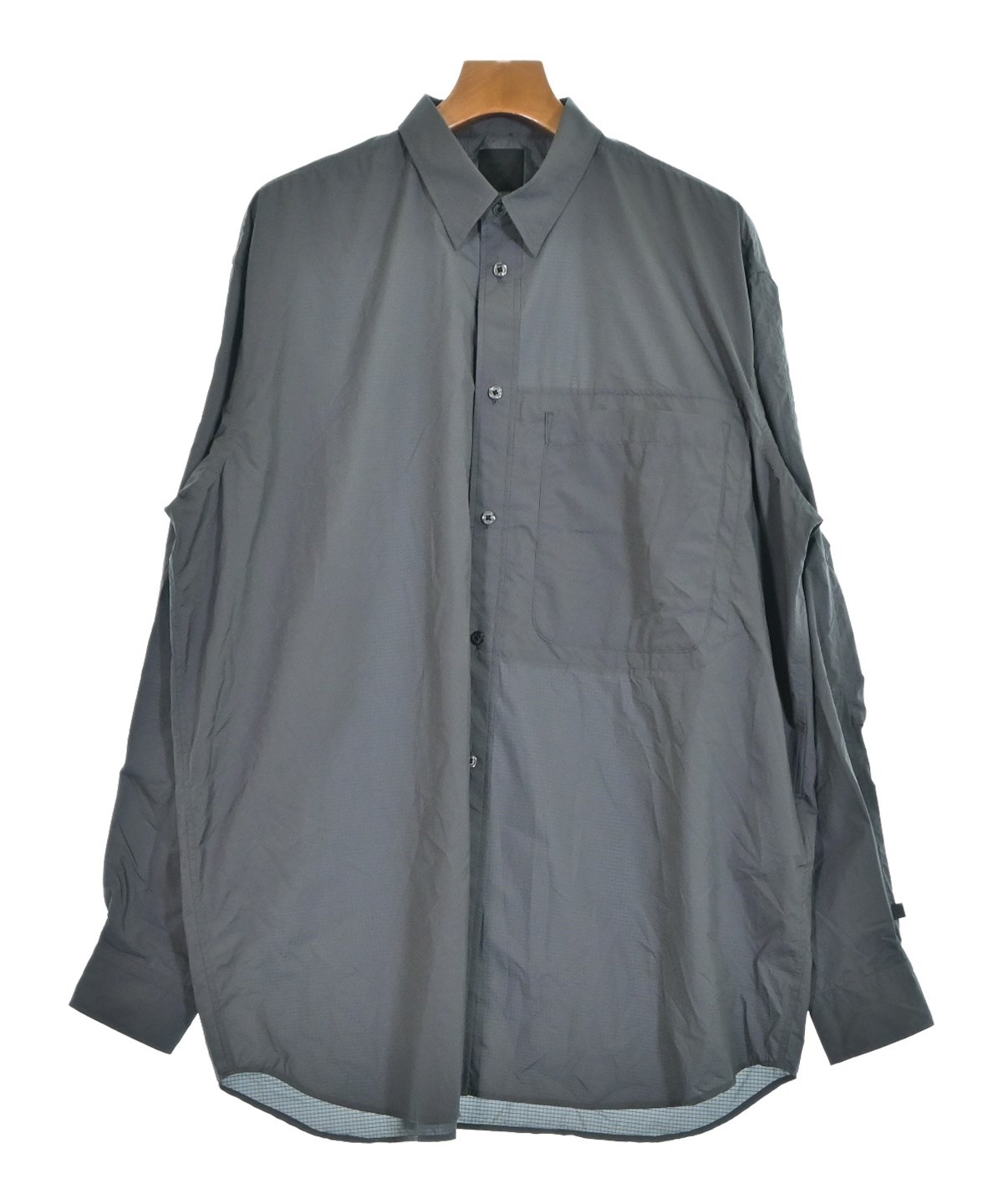 シャツ ピグメントダイ グレー 25025220202 TECH REGULAR COLLAR SHIRT L/S STRIPE | DAIWA PIER39(ダイワ