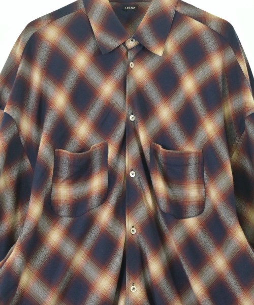 LES SIX（レシス）カジュアルシャツ 赤 サイズ:2(M位) メンズ/2200667142039