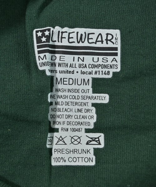 LIFE WEAR（ライフウェア）Tシャツ・カットソー 緑 サイズ:M メンズ/2200622070179
