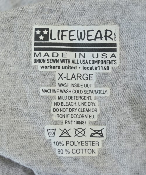 LIFE WEAR（ライフウェア）Tシャツ・カットソー グレー サイズ:XL メンズ/2200710985088
