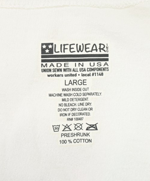 LIFE WEAR（ライフウェア）Tシャツ・カットソー 白 サイズ:L メンズ/2200728542068