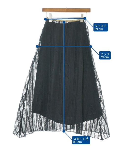 ...& DEAR（アンドディアー）ロング・マキシ丈スカート 黒 サイズ:36(S位) レディース/2200659390035