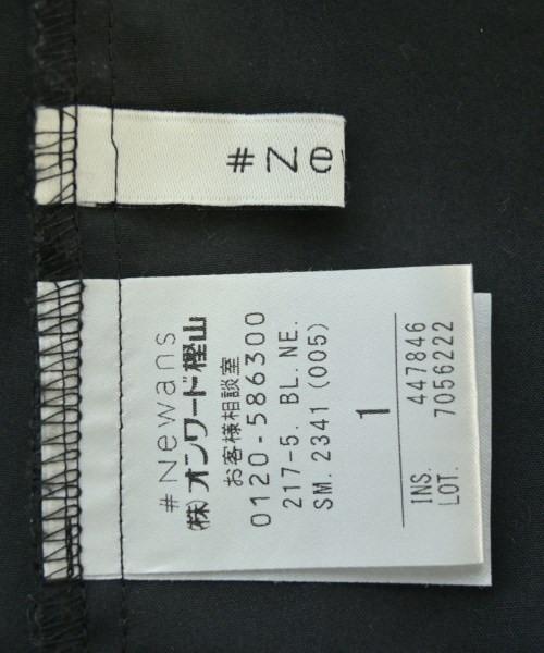 #Newans（ハッシュニュアンス）ブラウス 黒 サイズ:1(S位) レディース/2200611768162