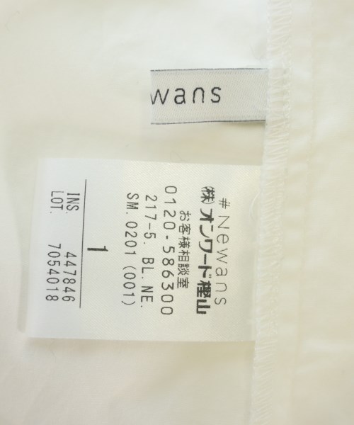 #Newans（ハッシュニュアンス）ブラウス 白 サイズ:1(S位) レディース/2200723149033