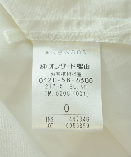 #Newans（ハッシュニュアンス）カジュアルシャツ 白 サイズ:0(S位) レディース/2200682354493
