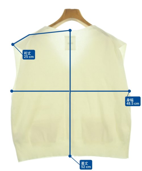 Du noir（ドゥノワール）ベスト 白 サイズ:F レディース/2200608753102