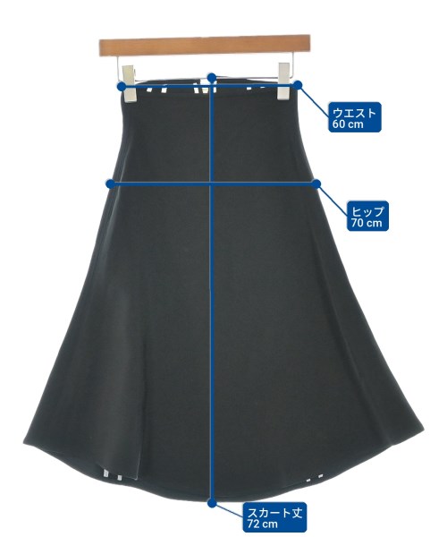 ELLERY（エレリー）ひざ丈スカート 黒 サイズ:36(XS位) レディース/2200724747054