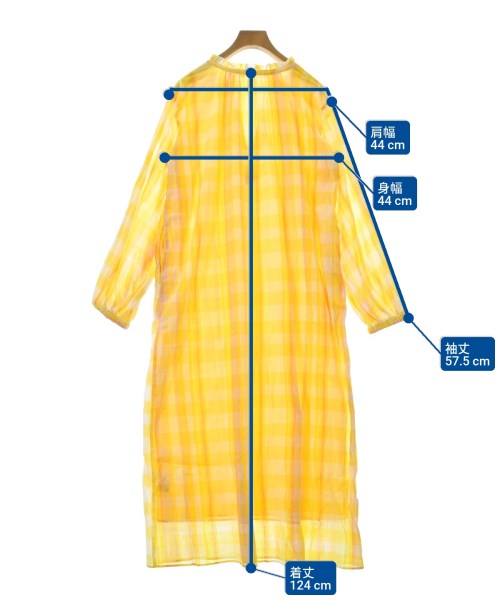 Pondichery（ポンディシェリ）ワンピース 黄 サイズ:F レディース/2200643579064