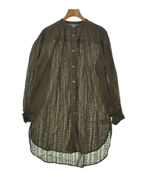 Pondichery(ポンディシェリ)カジュアルシャツ 茶 サイズ:F/2200645867060