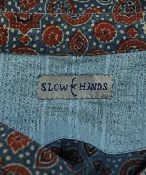 SLOW HANDS（スロウハンズ）カジュアルシャツ 青 サイズ:L メンズ/2200700763054