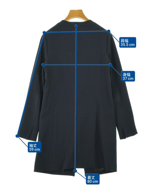 SOEJU（ソージュ）ノーカラージャケット 紺 サイズ:S レディース/2200608368030