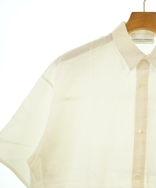 UNDERSON UNDERSON（アンダーソンアンダーソン）カジュアルシャツ 白 サイズ:1(S位) メンズ/2200641617171