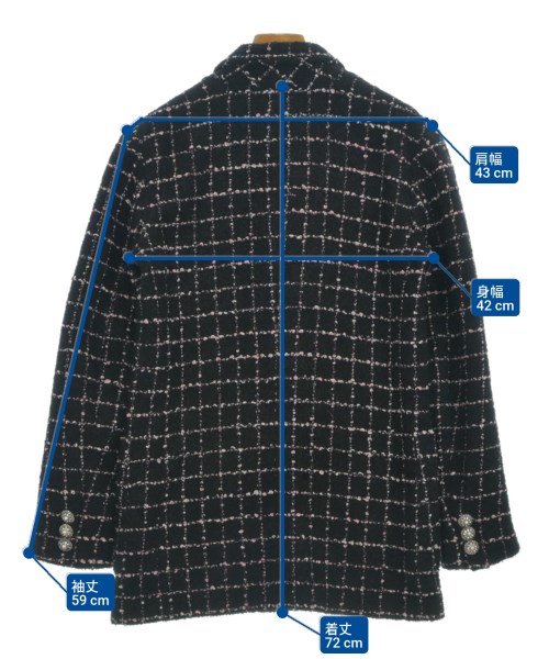 Alessandra Rich（アレッサンドラリッチ）ジャケット 黒 サイズ:36(XS位) レディース/2200658277023