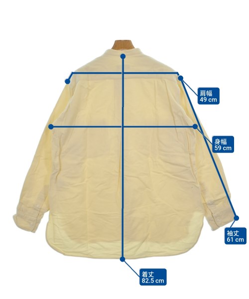 TAKE & SONS（テイクアンドサンズ）カジュアルシャツ 黄 サイズ:4(XL位) メンズ/2200631853077