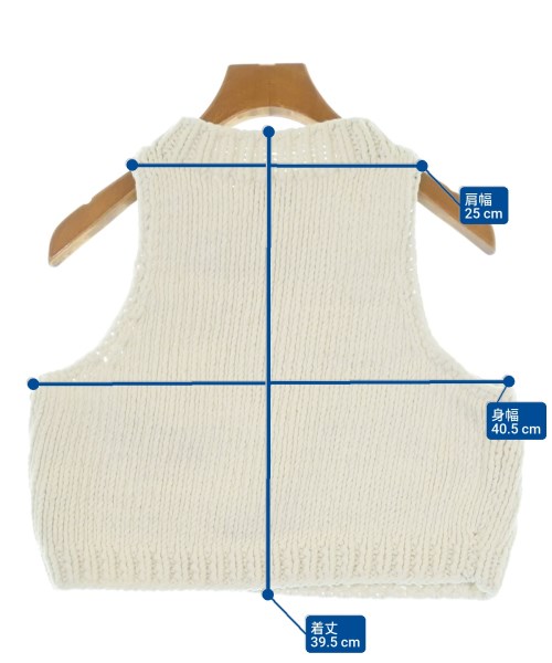 MIRSTORES（ミストアズ）ベスト 白 サイズ:S レディース/2200678615041