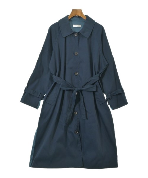 Eimee law(エイミーロウ)ステンカラーコート 紺 サイズ:38(M位)/2200641063015