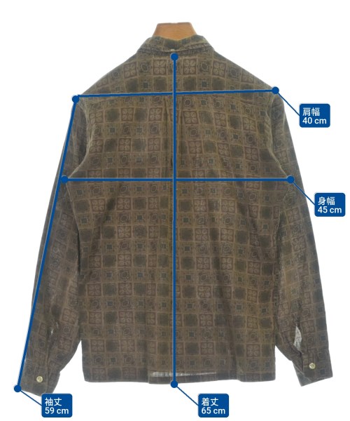 CAMPUS（キャンパス）カジュアルシャツ 茶 サイズ:-(S位) メンズ/2200620102049