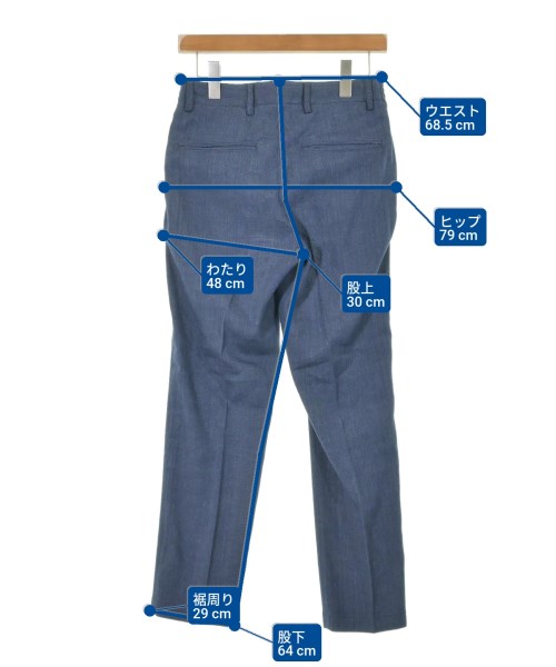 giabsarchivio（ジャブスアルキヴィオ）スラックス 青 サイズ:42(XS位) メンズ/2200627768125