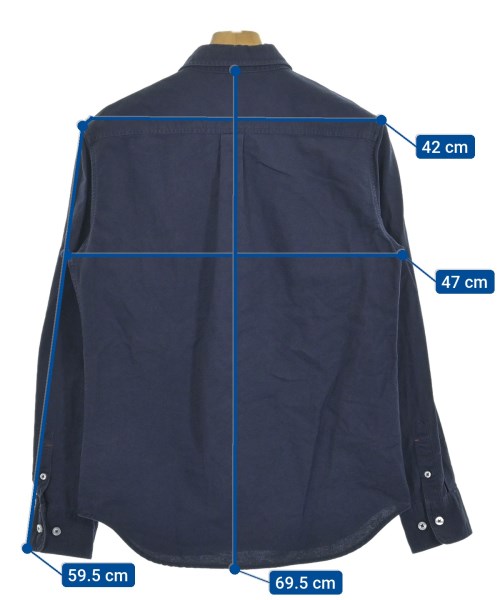 HALHAM（ハルハム）カジュアルシャツ 紺 サイズ:L メンズ/2200549303022