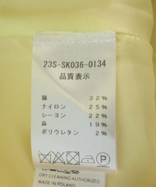 PATOU（パトゥ）ミニスカート 黄 サイズ:36(S位) レディース/2200715441015