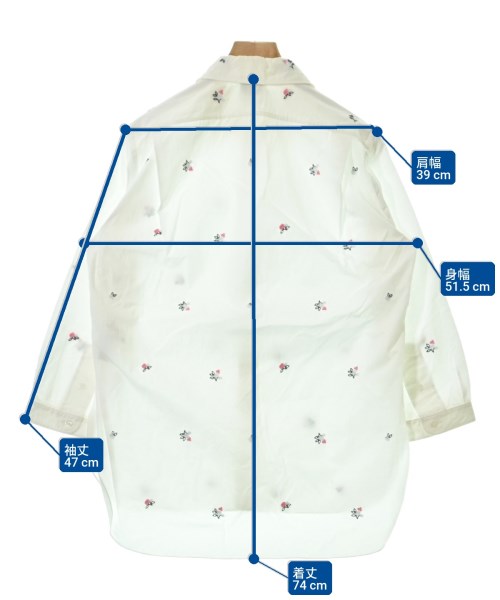 PATOU（パトゥ）カジュアルシャツ 白 サイズ:38(S位) レディース/2200652794021