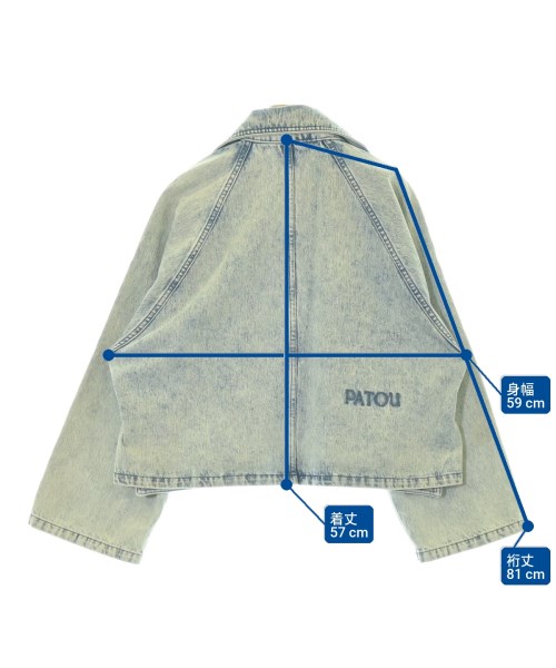 PATOU（パトゥ）デニムジャケット 青 サイズ:34(XXS位) レディース/2200704343139
