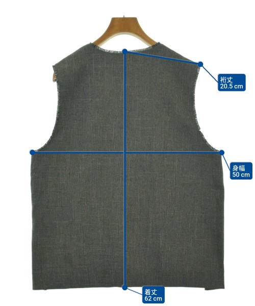 OURHOME（アワホーム）ベスト グレー サイズ:F レディース/2200617731122