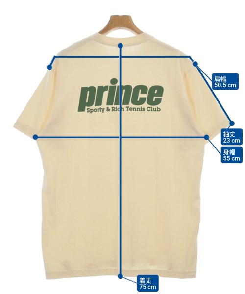 Sporty & Rich（スポーティーアンドリッチ）Tシャツ・カットソー ベージュ サイズ:L メンズ/2200598594617