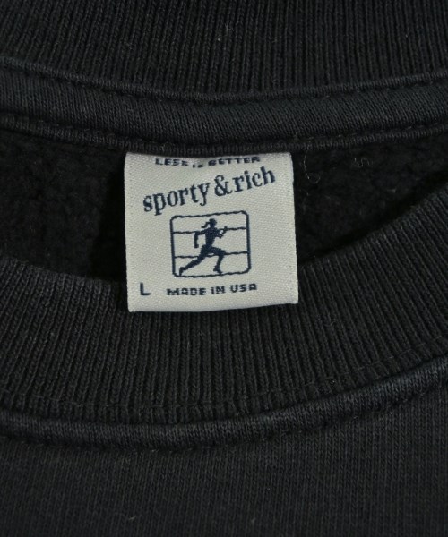 Sporty & Rich（スポーティーアンドリッチ）スウェット 黒 サイズ:L メンズ/2200614892048