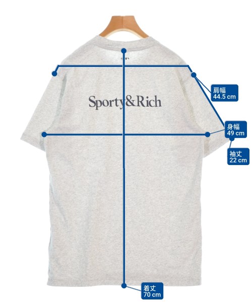 Sporty & Rich（スポーティーアンドリッチ）Tシャツ・カットソー グレー サイズ:M レディース/2200668746250