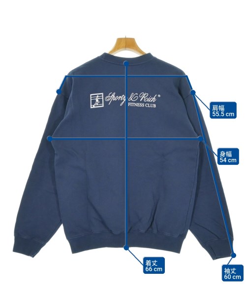 Sporty & Rich（スポーティーアンドリッチ）スウェット 紺 サイズ:S メンズ/2200679387138