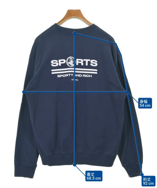 Sporty & Rich（スポーティーアンドリッチ）スウェット 紺 サイズ:M メンズ/2200695729035