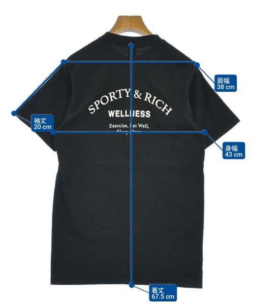 Sporty & Rich（スポーティーアンドリッチ）Tシャツ・カットソー 黒 サイズ:XS レディース/2200714242118