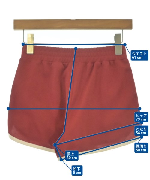 Sporty & Rich（スポーティーアンドリッチ）ショートパンツ 赤 サイズ:XS レディース/2200664215057