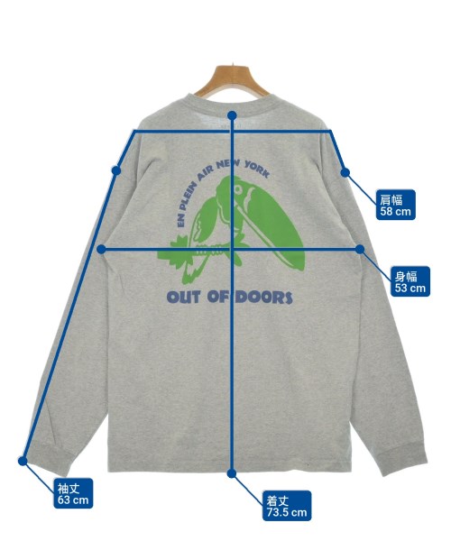 En Plein Air（オンプレネール）Tシャツ・カットソー グレー サイズ:XL メンズ/2200696259098