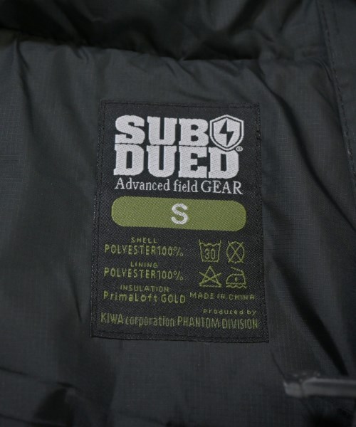SUBDUED（サブデュード）ダウンジャケット/ダウンベスト 黒 サイズ:S メンズ/2200688656058