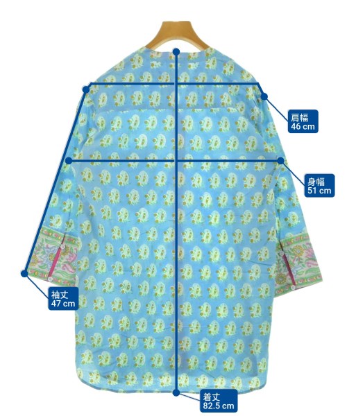 SZ Blockprints（エスゼットブロックプリント）カジュアルシャツ 青 サイズ:S レディース/2200635158239