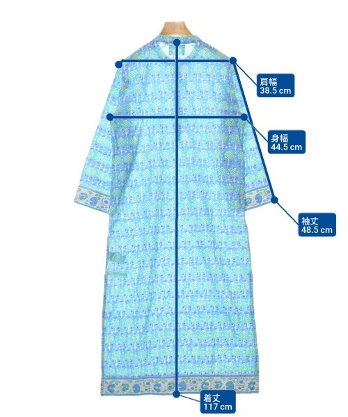 SZ Blockprints（エスゼットブロックプリント）シャツワンピース 青 サイズ:S レディース/2200631634065