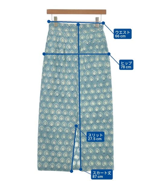 SZ Blockprints（エスゼットブロックプリント）ロング・マキシ丈スカート 青 サイズ:XS レディース/2200685651162