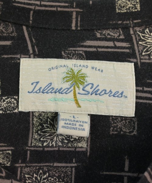 Island Shores（アイランドショアー）カジュアルシャツ 黒 サイズ:L メンズ/2200636742031