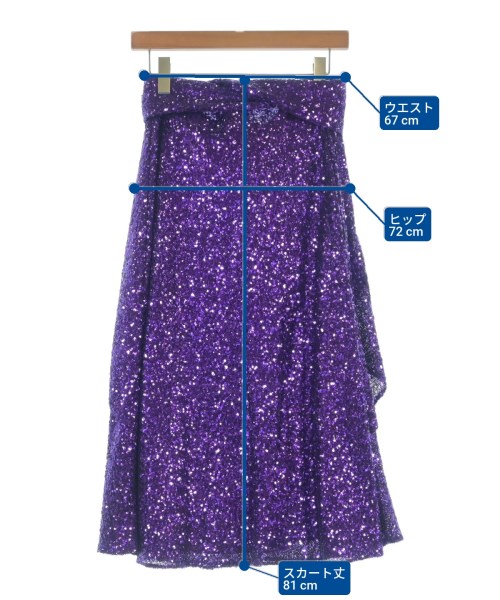 PRABAL GURUNG（プラバルグルン）ロング・マキシ丈スカート 紫 サイズ:8(L位) レディース/2200695841331