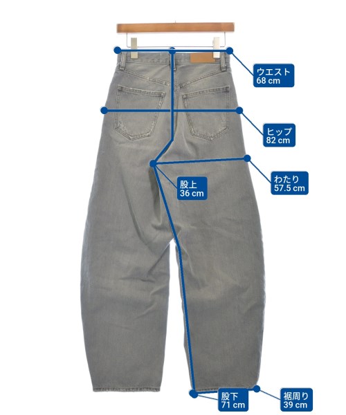 &RC（アンドアールシー）デニムパンツ グレー サイズ:34(XS位) レディース/2200609913024