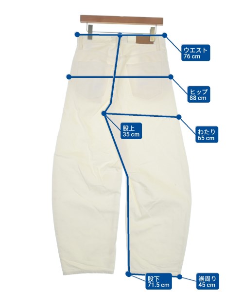 &RC（アンドアールシー）デニムパンツ 白 サイズ:40(M位) レディース/2200663499021