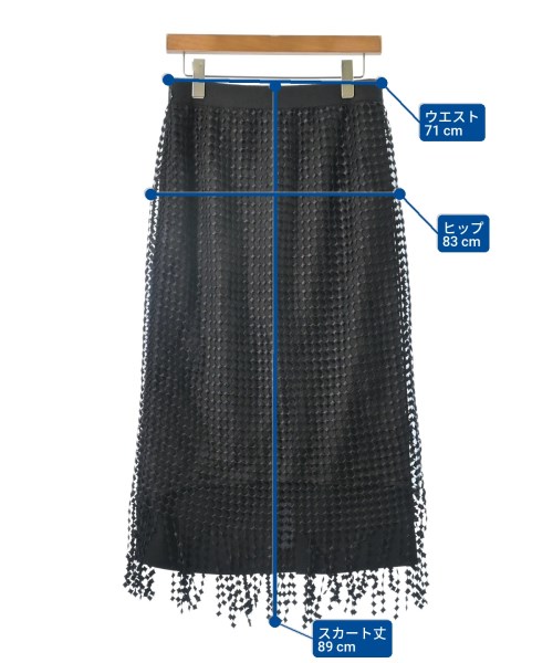 ELE STOLYOF（エレストリオフ）ロング・マキシ丈スカート 黒 サイズ:-(M位) レディース/2200605956124