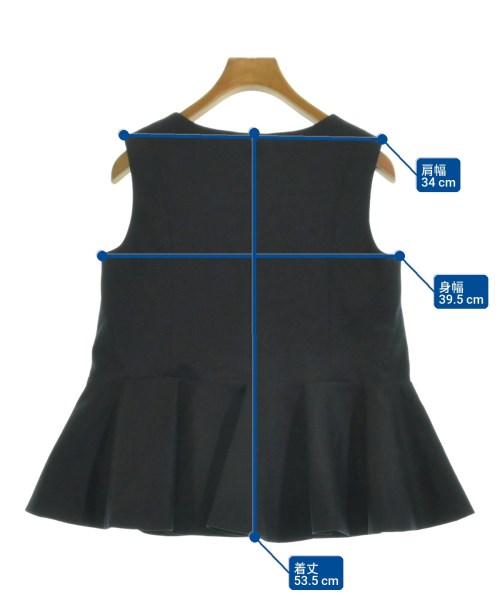 ELE STOLYOF（エレストリオフ）ベスト 黒 サイズ:38(M位) レディース/2200648151043