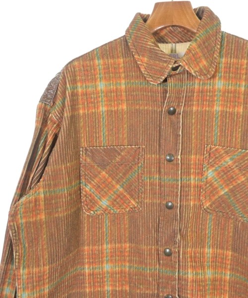 ERL（イーアールエル）カジュアルシャツ オレンジ サイズ:L メンズ/2200643465046