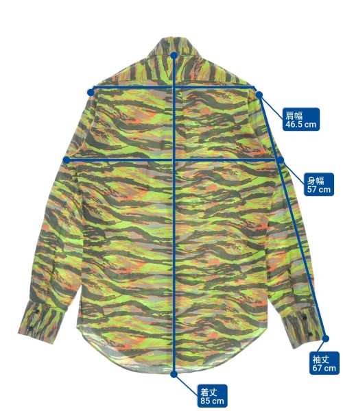 ERL（イーアールエル）カジュアルシャツ 緑 サイズ:M メンズ/2200659374127